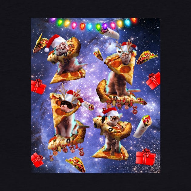 Space Pizza Cat, Christmas Cats, Funny by Random Galaxy